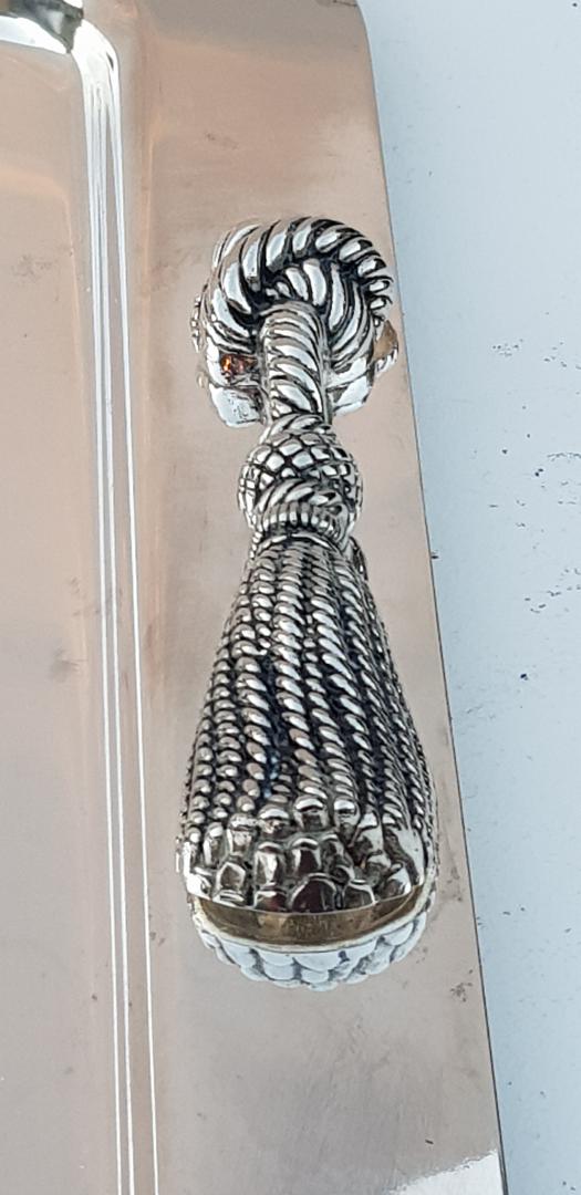 70s silver metal tray