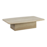Sculptural organic travertine coffee table, France 1980s