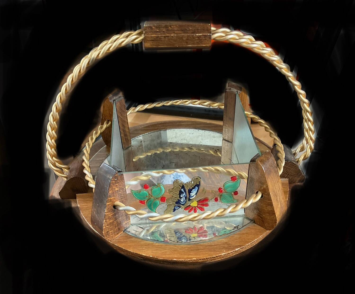 Vintage mirror tray from the 50s