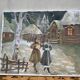 Latvian painting Landscape under the snow signed Olga Morrenn 1981