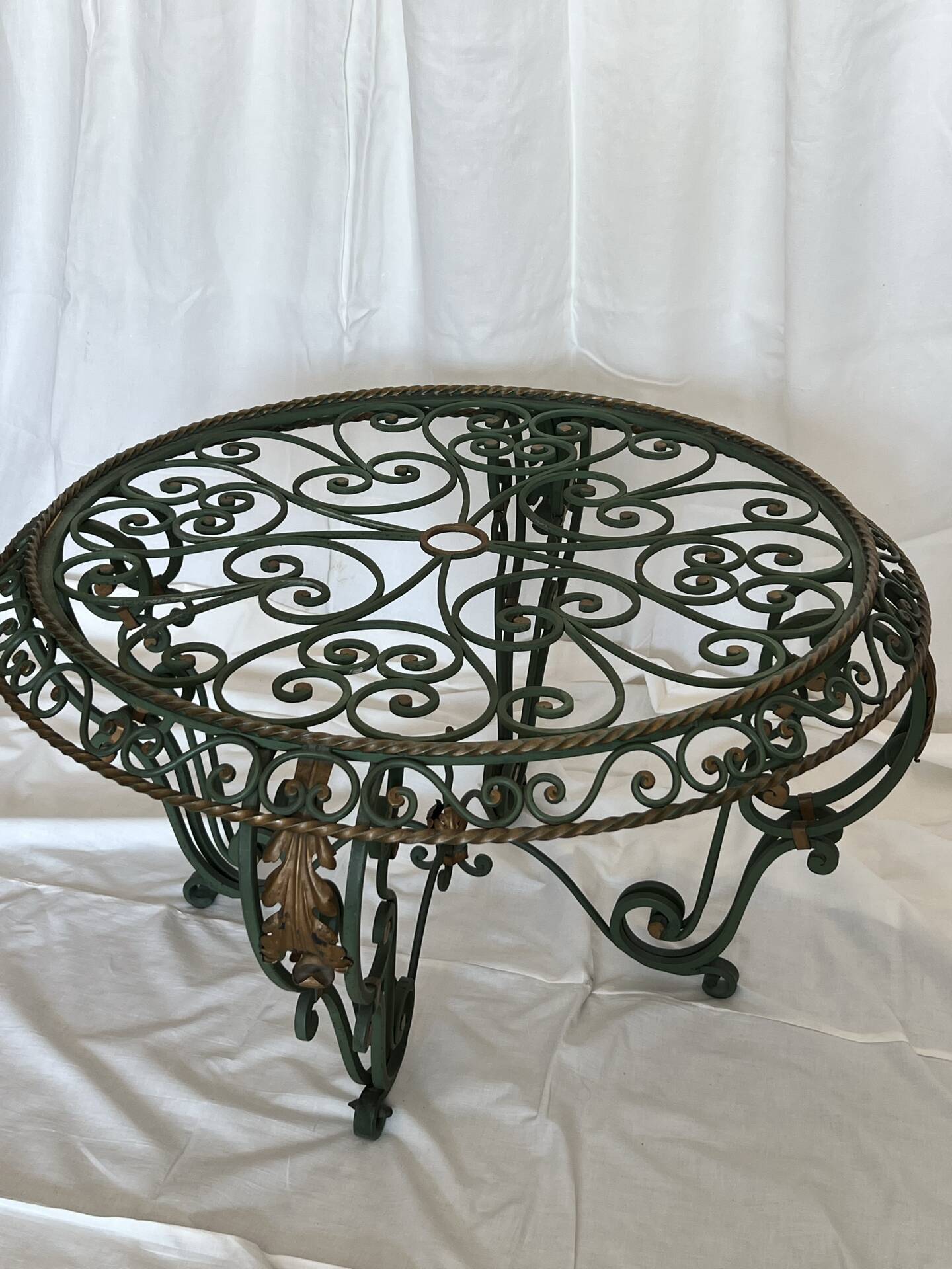 Wrought iron table in country style