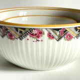 SALAD BOWLS Porcelain MEHUN Art Deco Decor