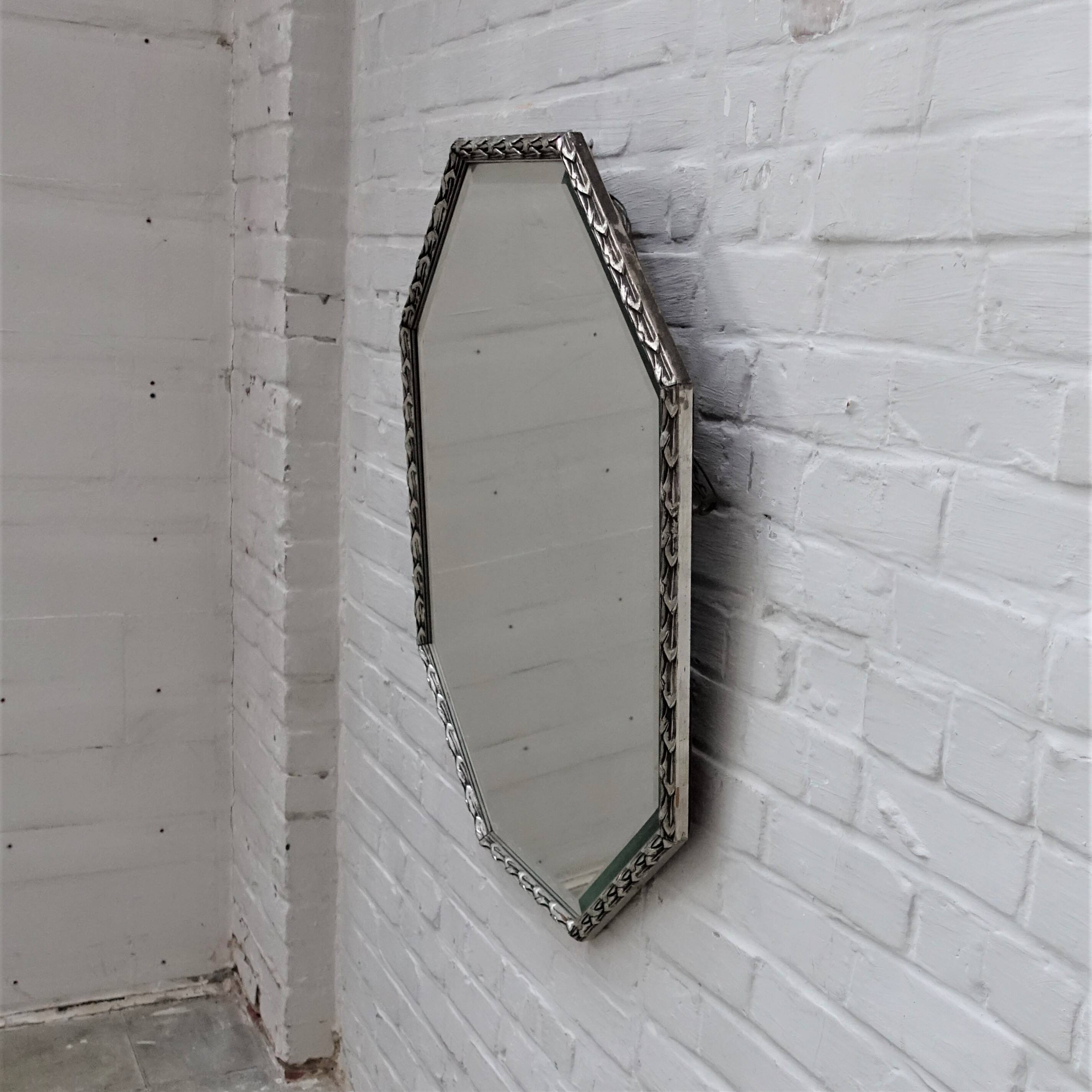 Vintage octagonal mirror