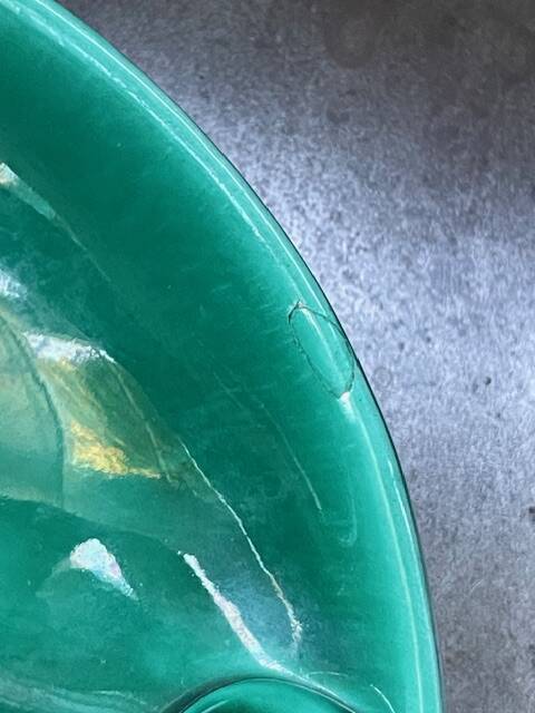 vintage glazed earthenware appetizer plate