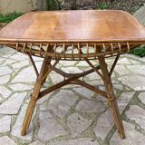 Vintage rattan coffee table