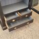 Showcase library patina black a door three drawers