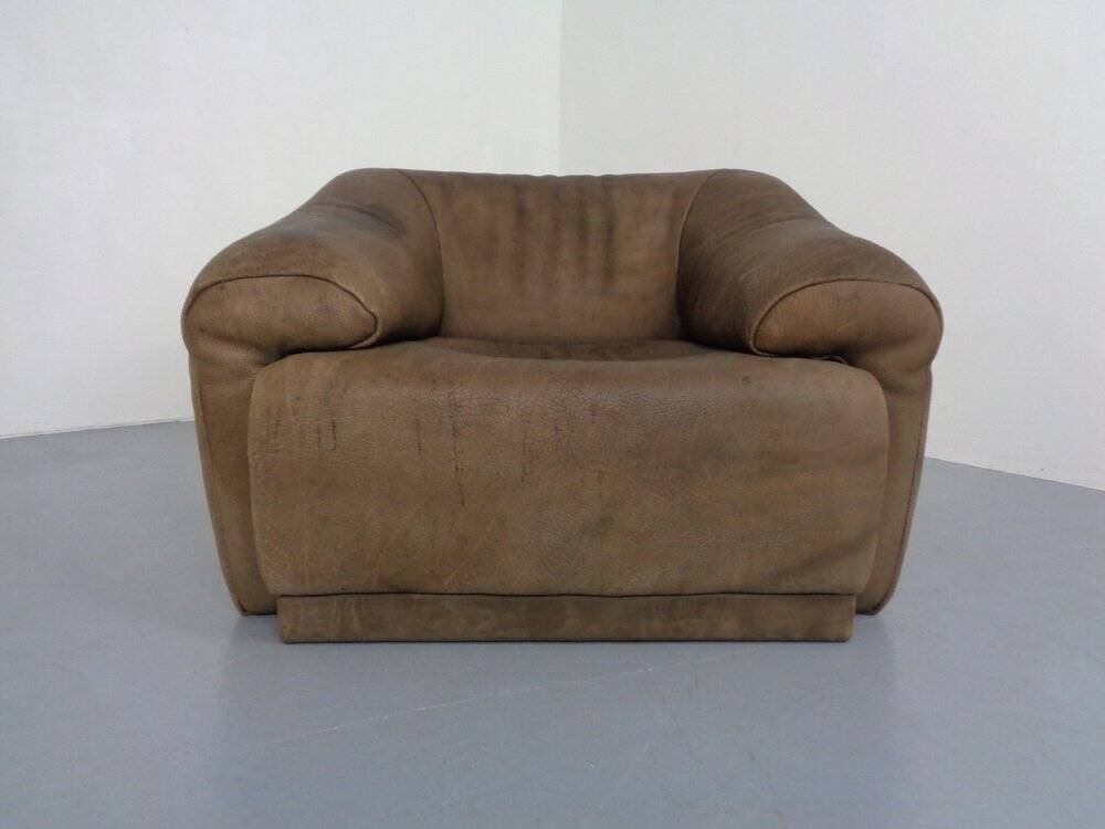 Buffalo Chair in leather by De Sede, 1970s