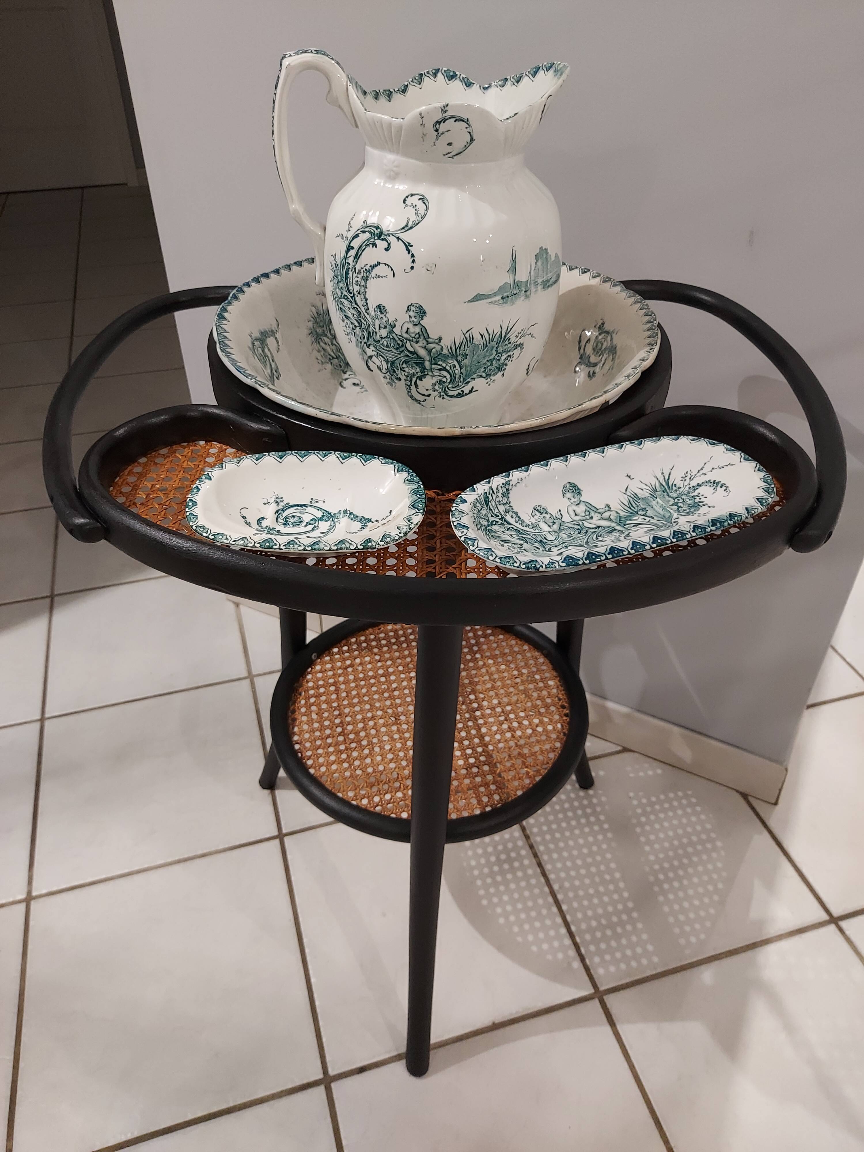 Ensemble Table de toilette et sa chaise Thonet années 1900