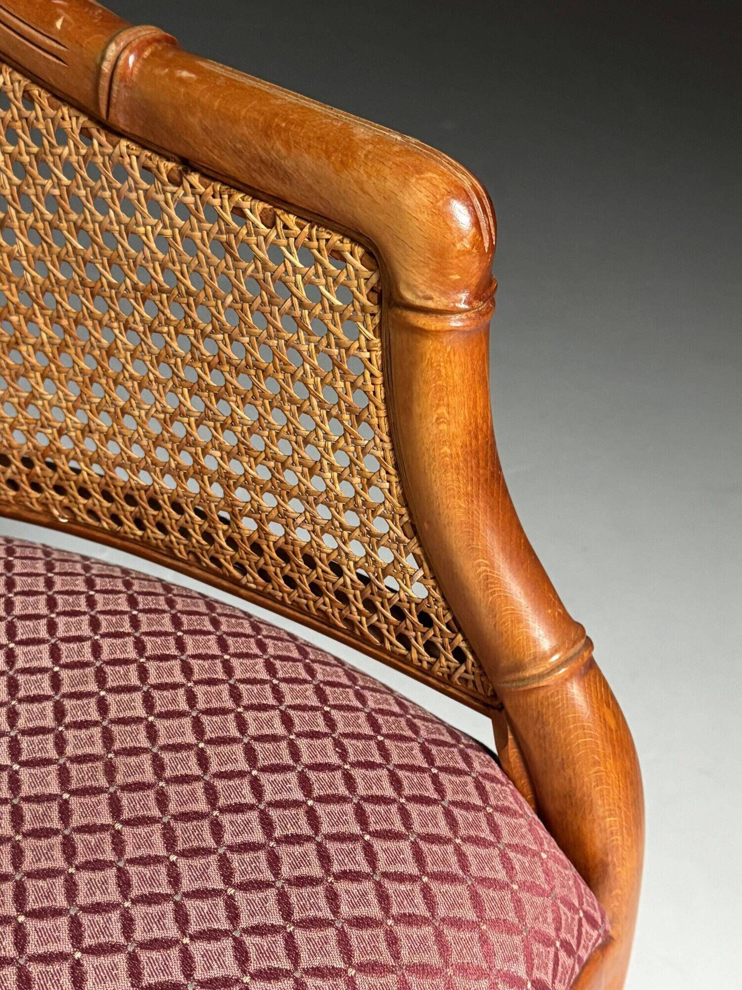Set of 4 vintage faux bamboo chairs