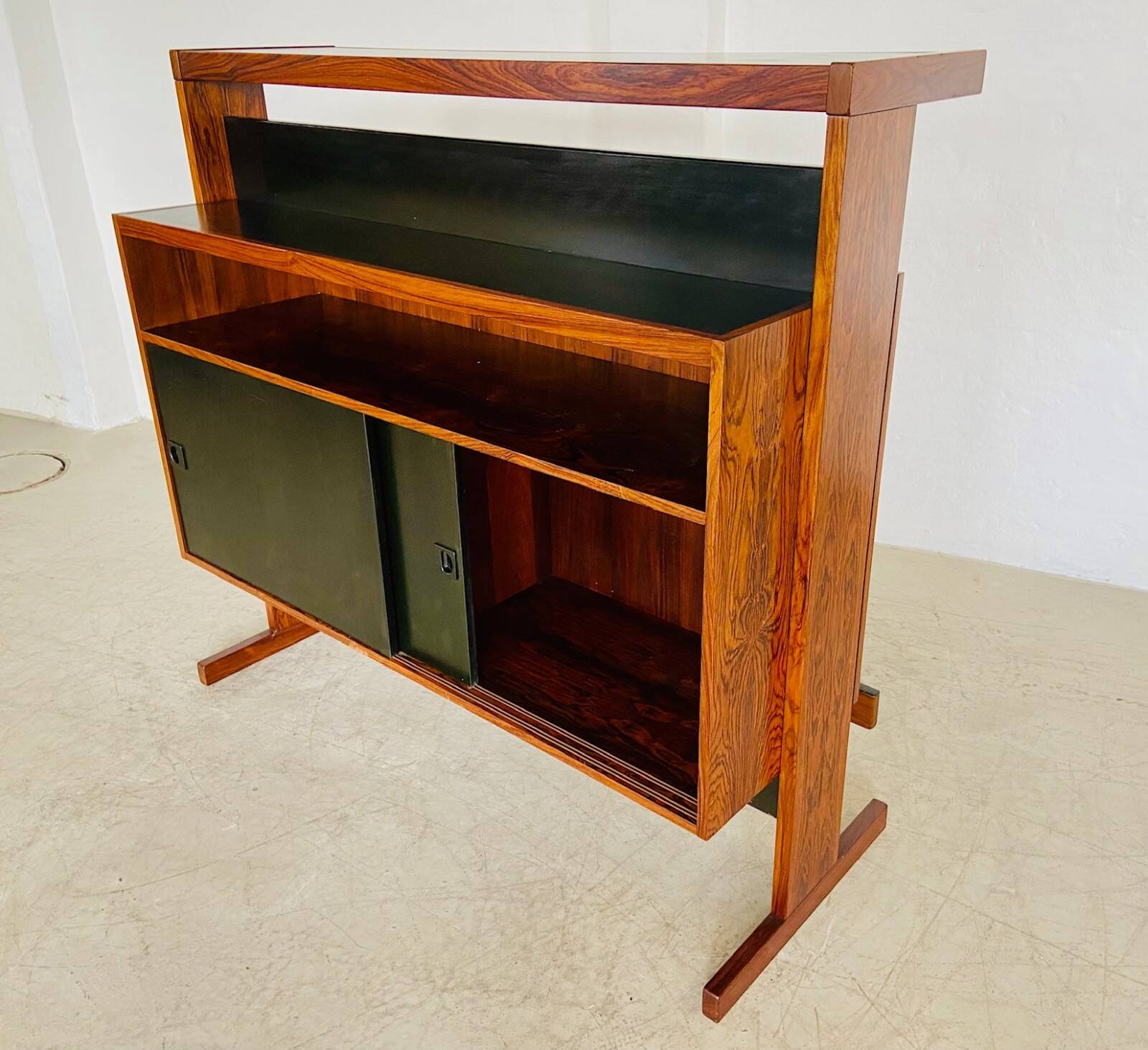 Mid-century rosewood bar and stools by Niels Erik Glasdam Jensen 1960s