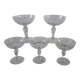 Set of 5 champagne glasses in crystal engraved early twentieth century