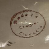 Art Deco sugar bowl circa 1930-40 Czechoslovakian porcelain - Silver trim