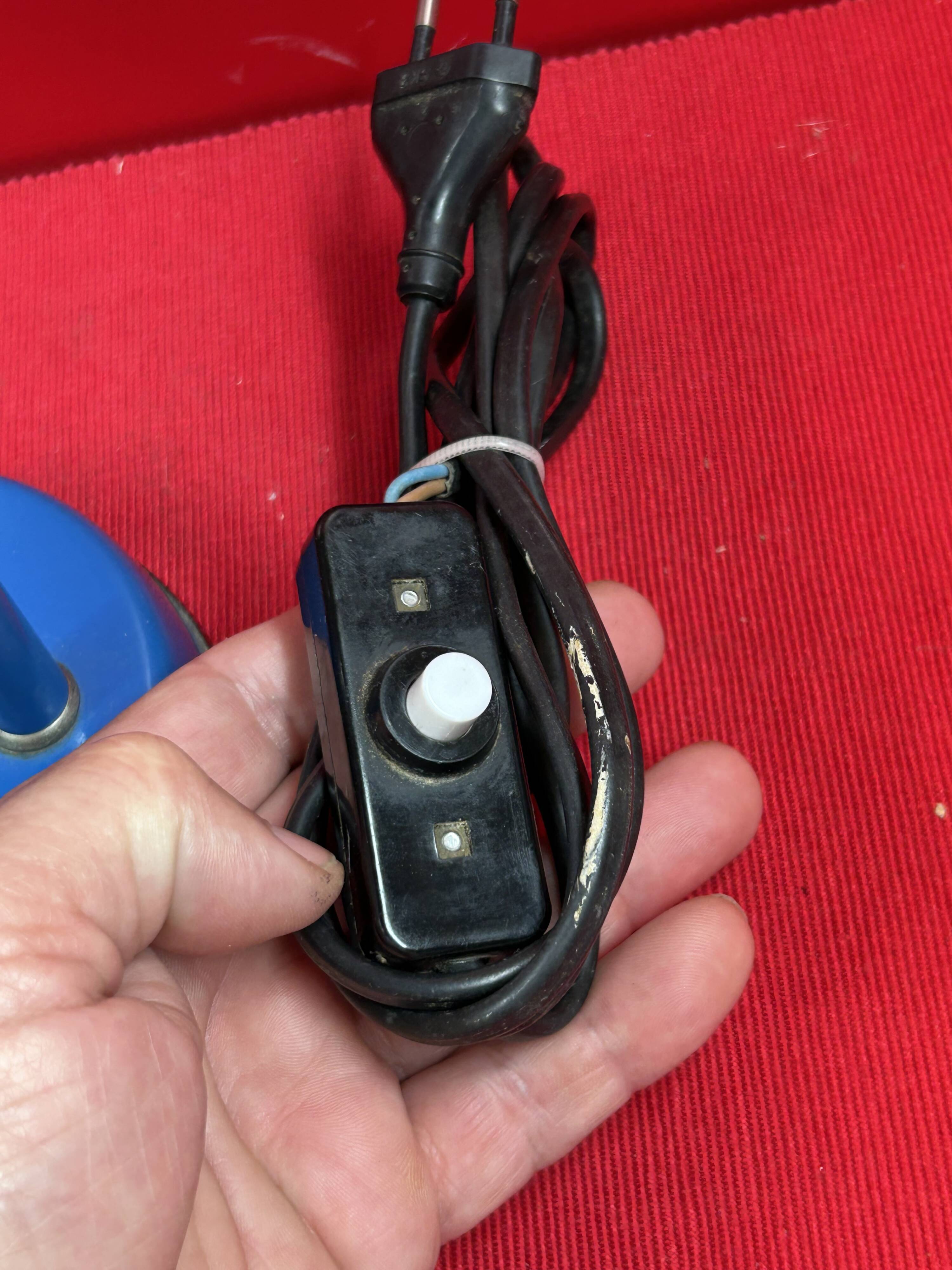 Vintage Klein Blue Desk Lamp by Veb Narva, 1950s/1960s