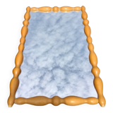 Turned wooden mirror