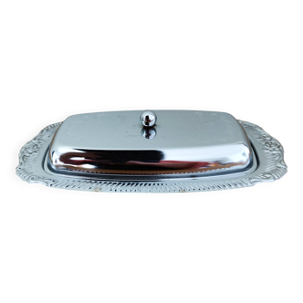 Vintage aluminium butter dish