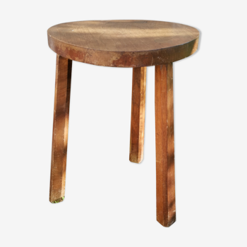 Tabouret tripode bois
