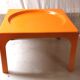 Orange fiberglass coffee table - 70s