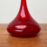 Vintage red glass solifleur vase by Cari Zalloni for WMF.