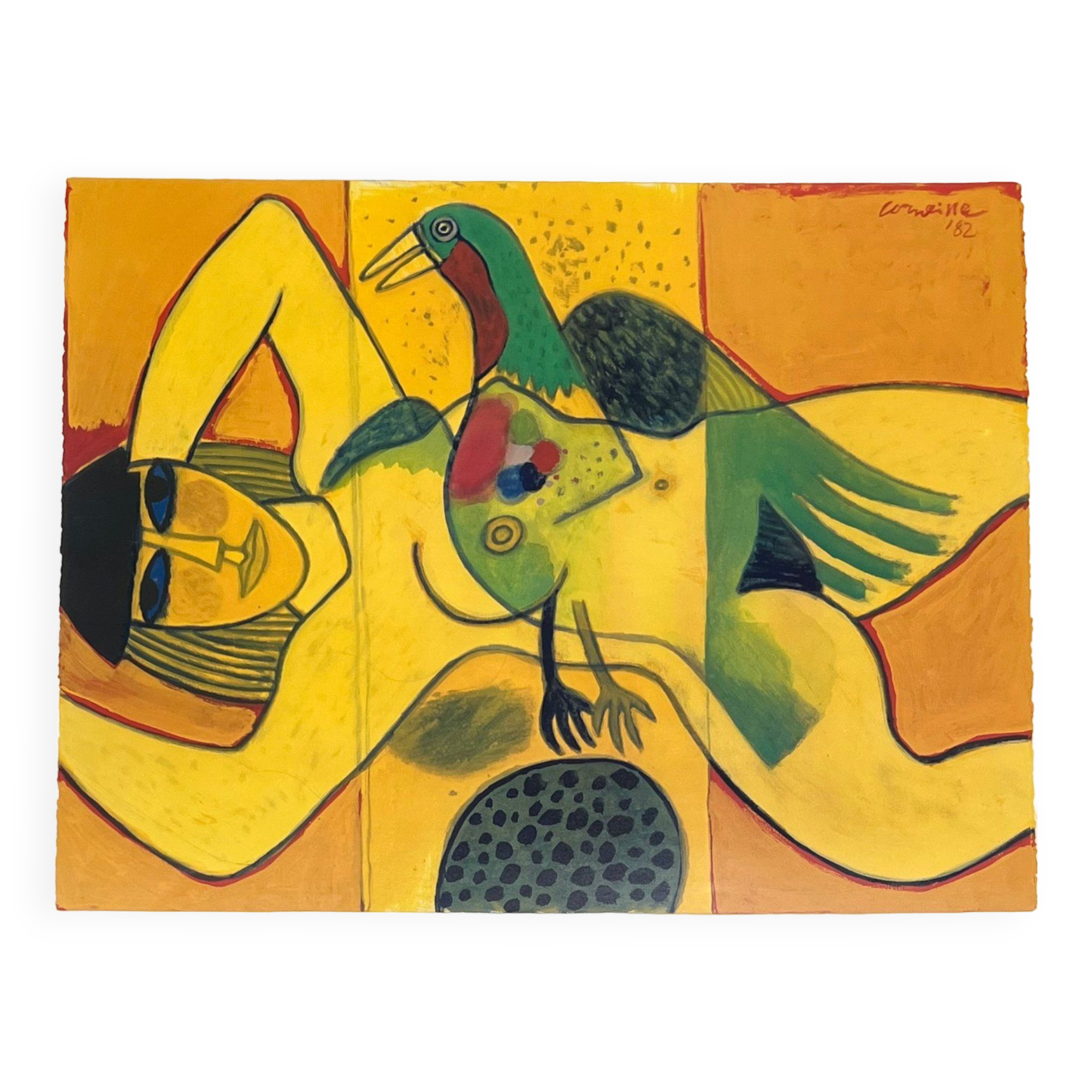 Guillaume Corneille (1922-2010) Poster The Yellow Nude - With Atelier Corneille stamp