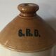 Two-coloured glazed sandstone pot SRD