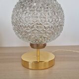 Vintage diamond-cut glass touch lamp