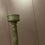 Pair of large pewter candlesticks
