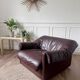 Brown leather armchair from the 1970s.