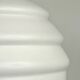 Scandinavian teak and opaline pendant light by Louis Kalff for Philips in 1968