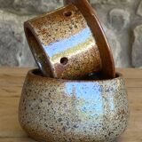Beurrier à eau grès artisanal