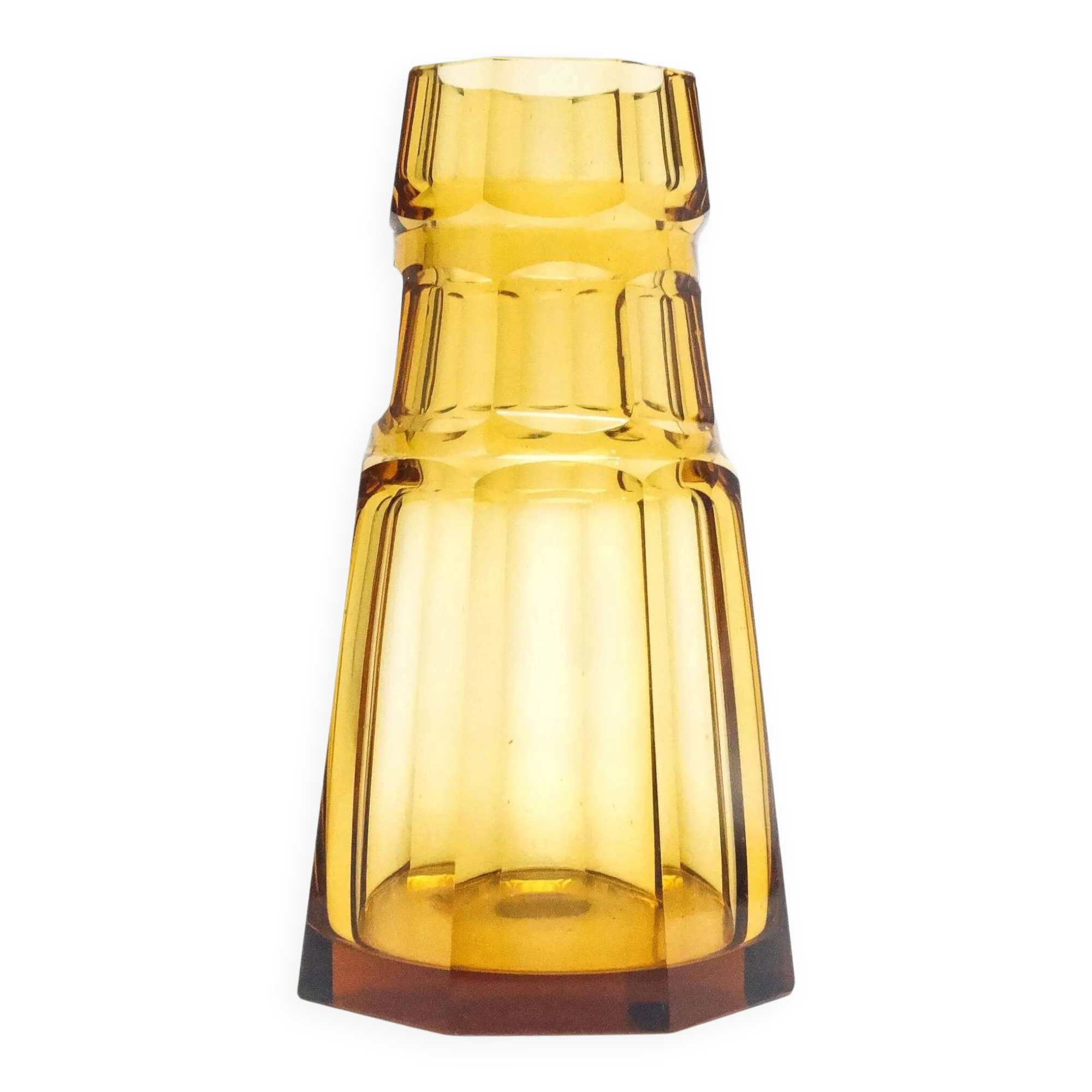 Art Deco vase, crystal, Moser, Czechoslovakia, 1930s