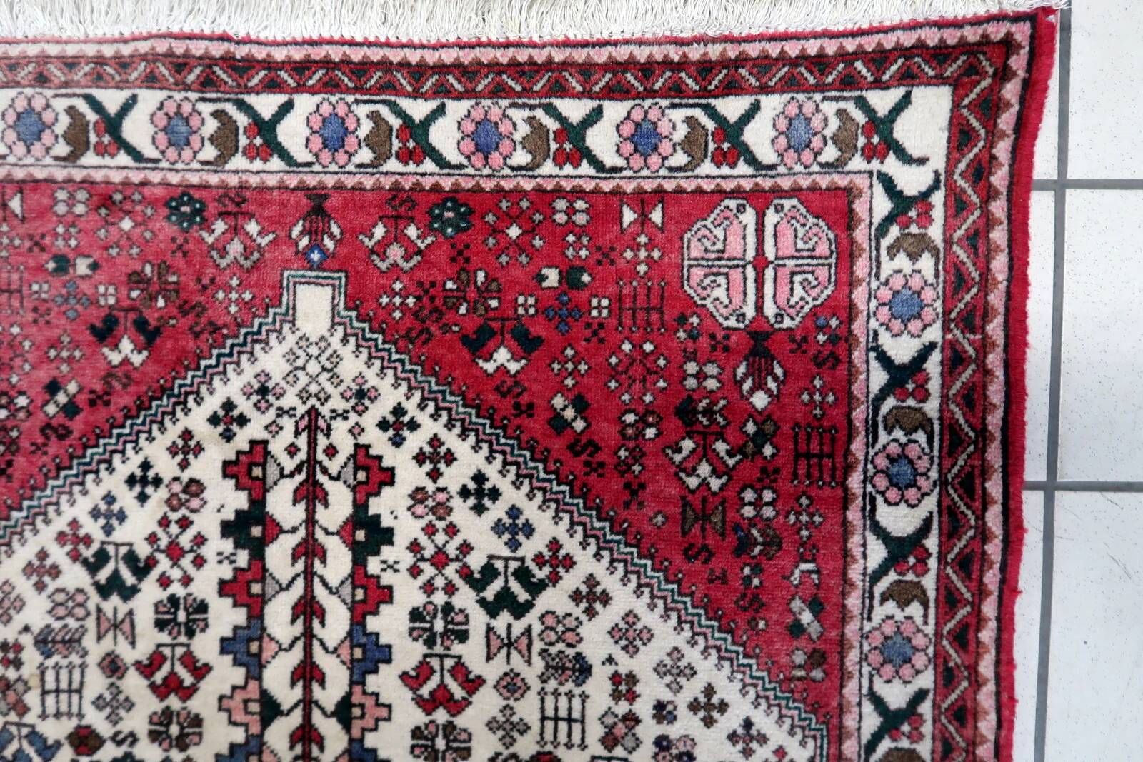Handmade vintage Persian Malayer rug 98cm x 150cm, 1970s