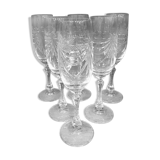 6 crystal champagne glasses Artisanat de Lorraine