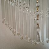 Vintage wall sconce gold metal and stamps