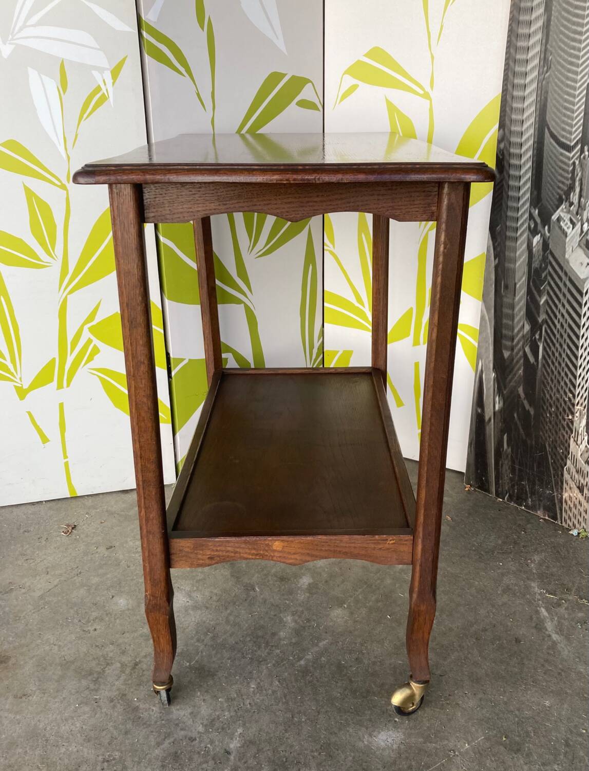 Serving trolley or mobile oak maid, mid-20th century