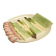 Mid-century asparagus dish, in Keller & Guérin barbotine earthenware.