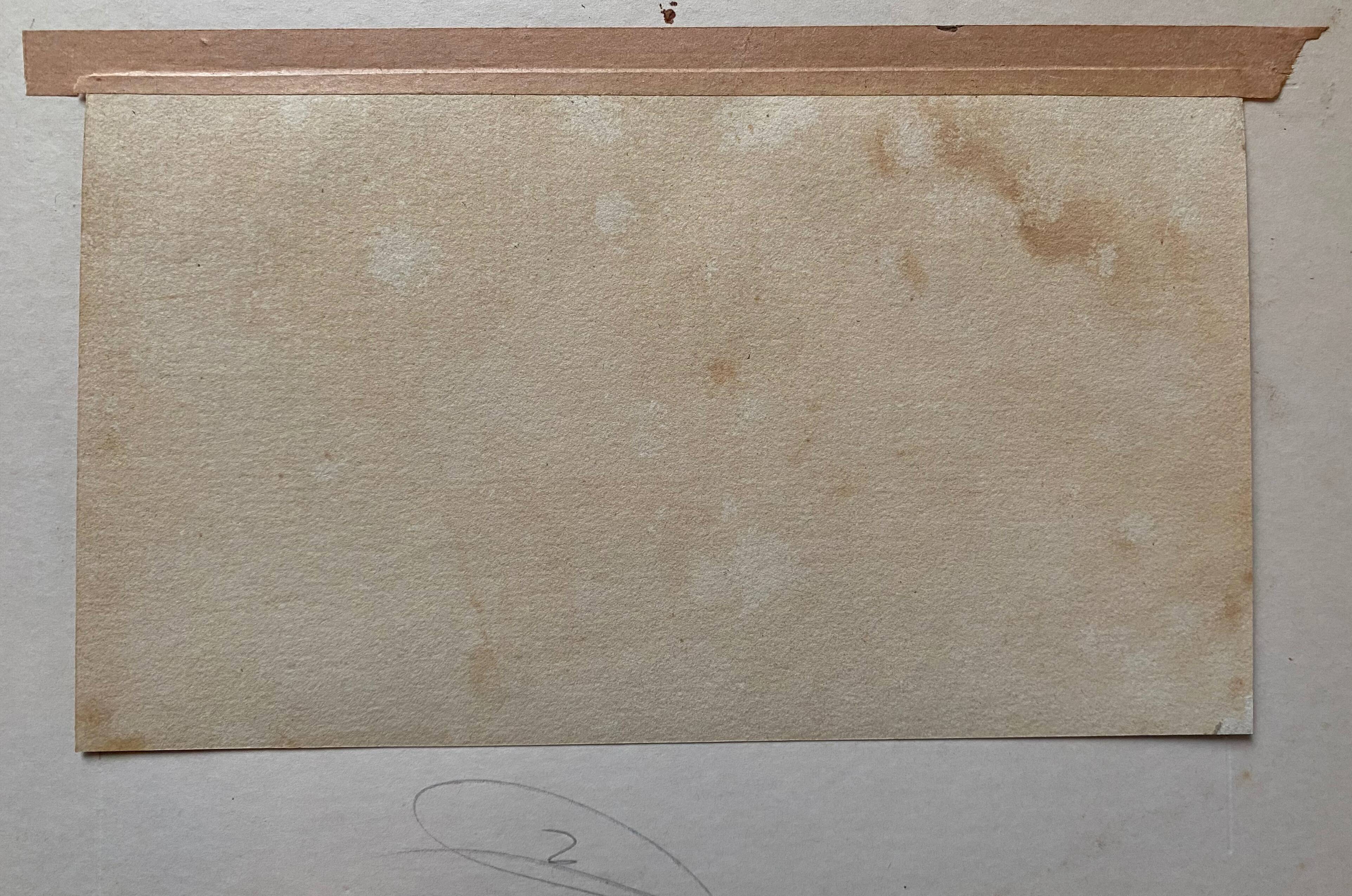 Watercolor painting circa 1870 "The conversation" signed with Marie Louise