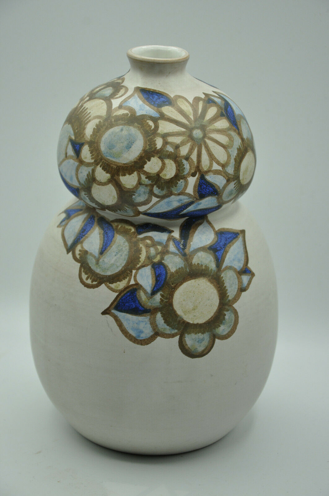 Vase coloquinte art deco motif