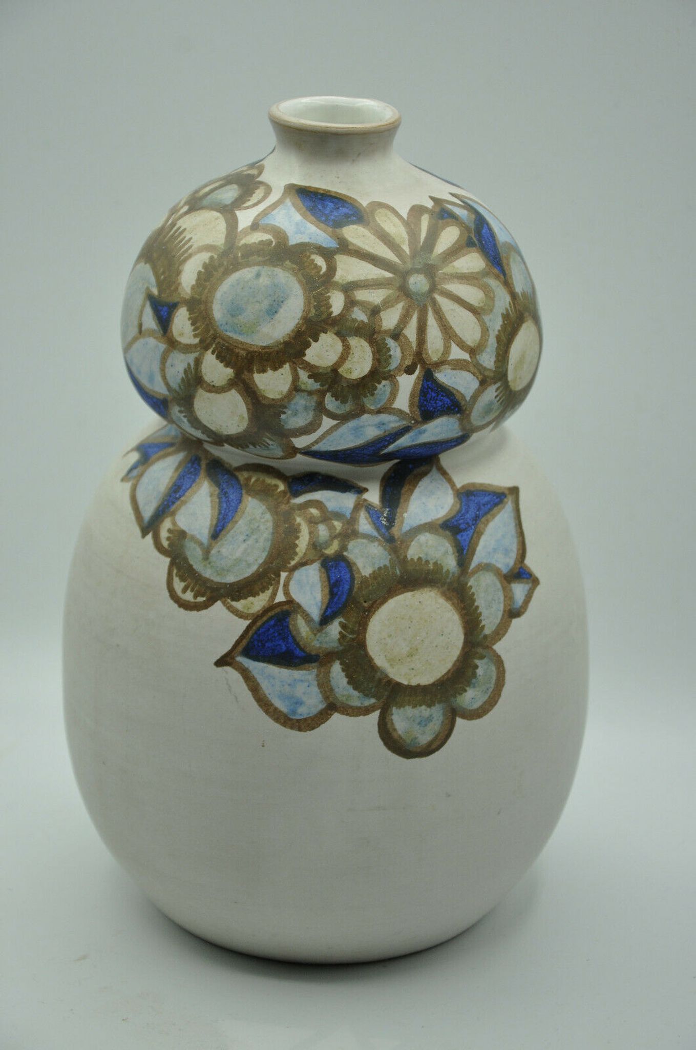 Vase coloquinte art deco motif