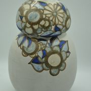 Vase coloquinte art deco motif