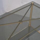 Serving style 1940 on gilded bronze smoked glass top