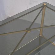 Serving style 1940 on gilded bronze smoked glass top