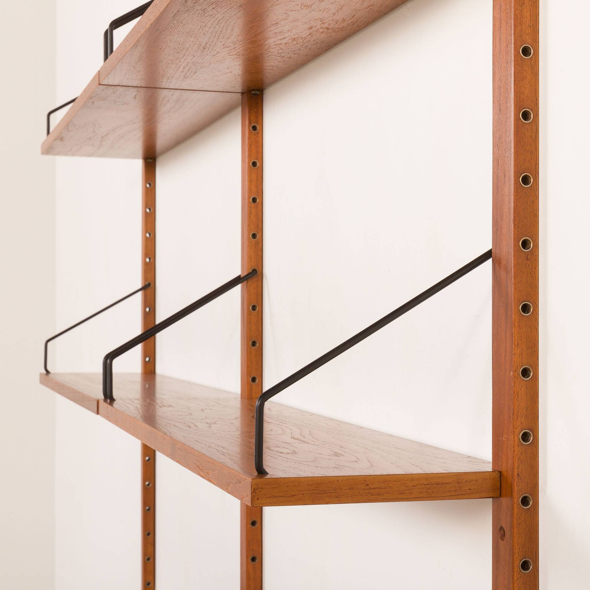 Poul Cadovius wall unit with a bureau and a desk shelf for Cado, 1960s