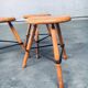 Industrial Low Tripod Stools, Belgium, 1950s, Set of 3