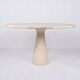 Pedestal dining table in travertine, Stone International, Italy, 1970s