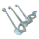 3 Vintage SCHOOL HOOKS