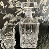 Whiskey decanter and 3 glasses