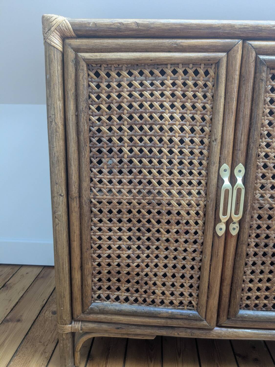 Rattan and cane sideboard
