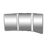 Tryptic barber's mirror