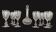 9 crystal white wine glasses from St. Louis model Cléo and their decanter.