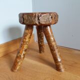 Brutalist tripod cowherd stool